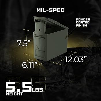 Amazon.co.jp: 50口径の弾薬缶M2A2 - スチール製の弾薬箱 収納用